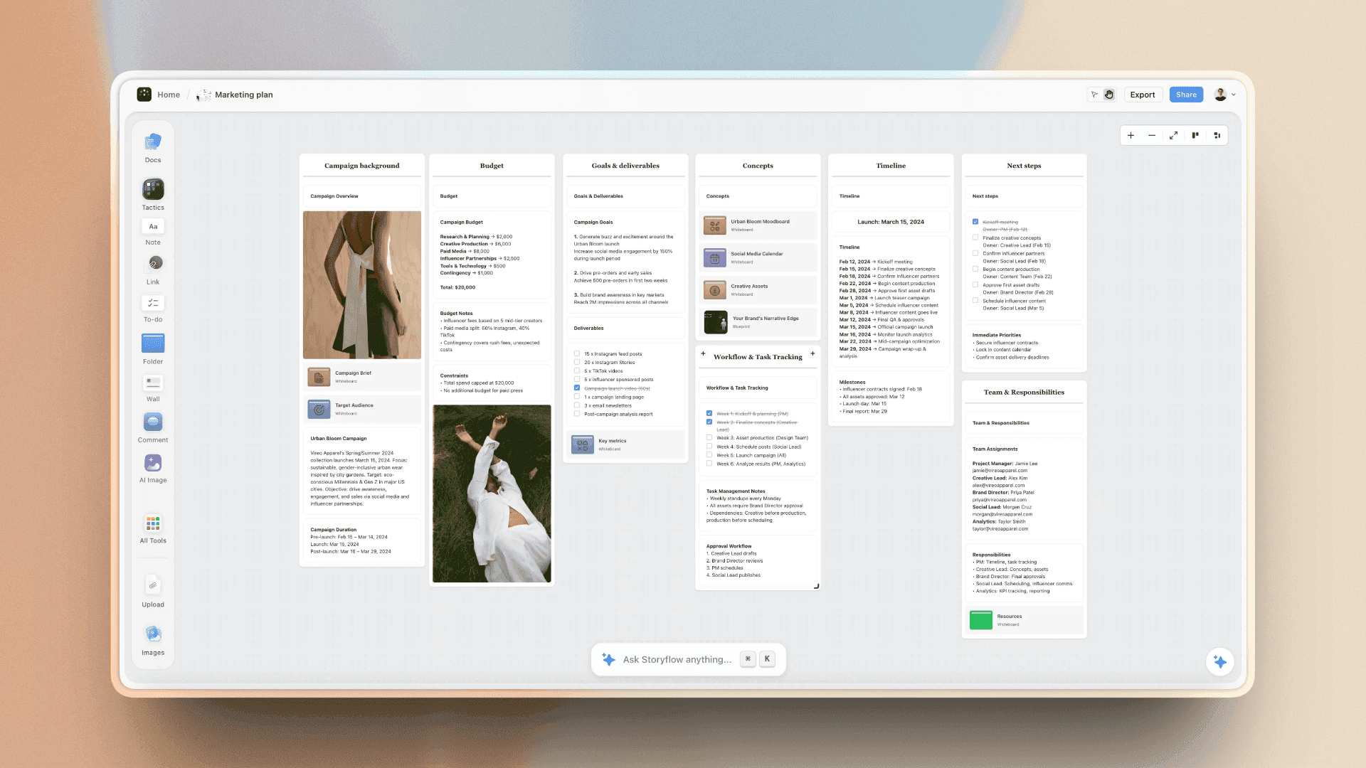 Complete solopreneur brand strategy on a single canvas: 8 layers connected and AI-readable